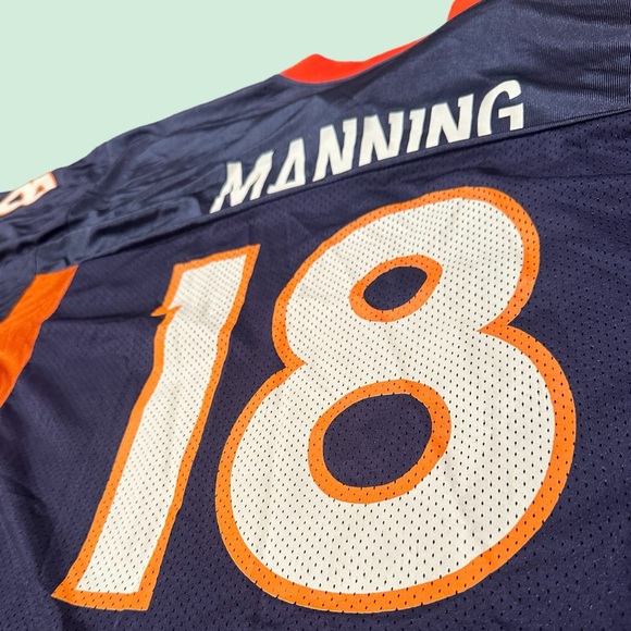 Vintage Men’s NFL Team Apparel Reebok Denver Bronchos Peyton Manning Jersey Sz L - Picture 8 of 11